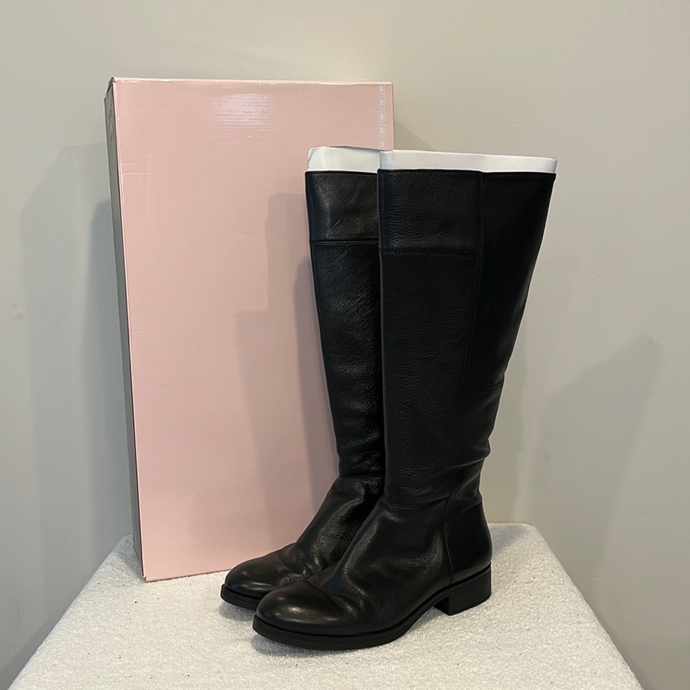 ThredUP. Bandolino Black Leather Zip Up Riding Boots